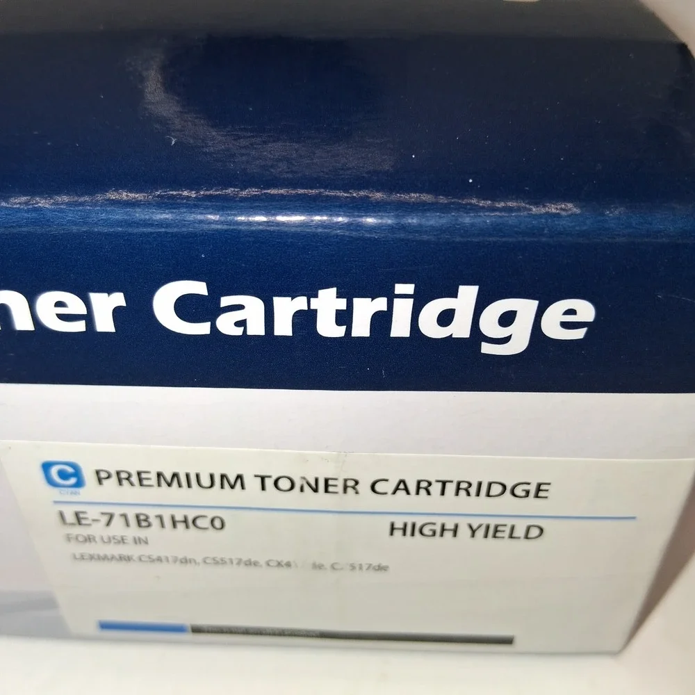 Lexmark CS417 CS517 CX417 CX517 Extra High Yield Cyan Toner 3.5K 71B0H20 71B1HC0